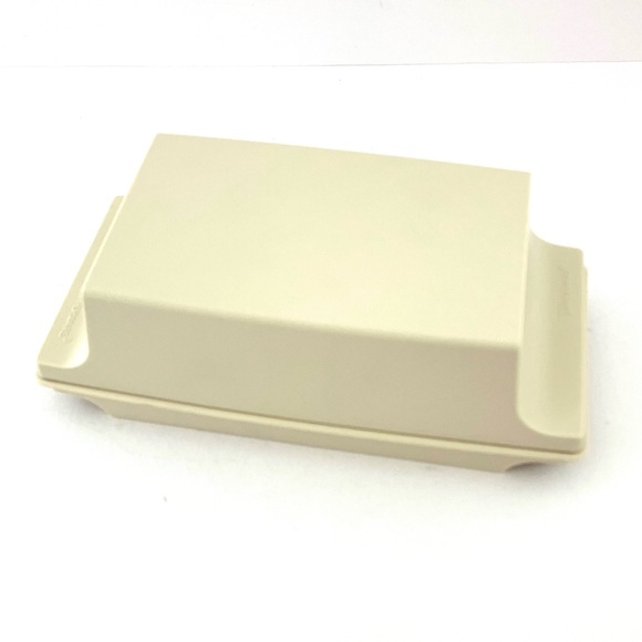 Vintage Tupperware Double 2 Stick BUTTER DISH Container Holder #1512 Almond - Picture 9 of 9